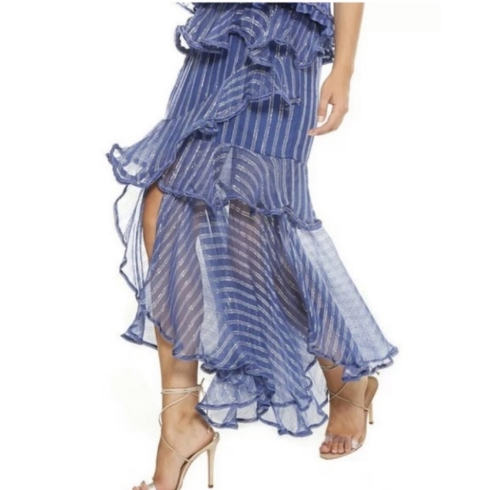 💙NWT MisA Los Angeles striped silk Malea skirt XS